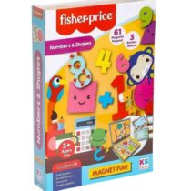 Set Fisher Price Numbers & Shapes Magnet Fun : 61 aimants éducatifs (chiffres & formes), 3 scènes, favorise créativité, reconnaissance formes/chiffres, dès 3 ans.